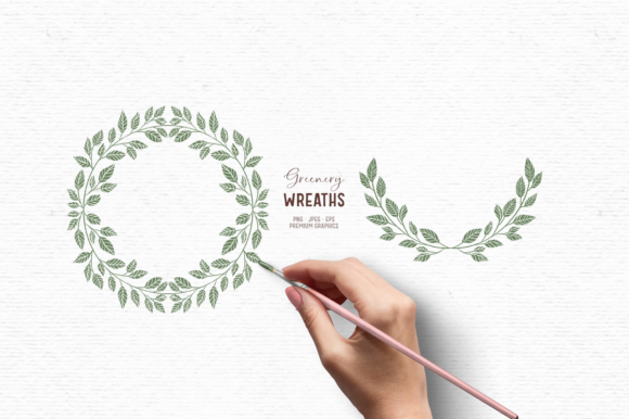 Download Hand-drawn Greenery Clipart - Green Collection
