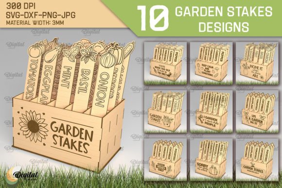 Download Vegetables Garden Stakes LaserCut Bundle - Premium Bundle