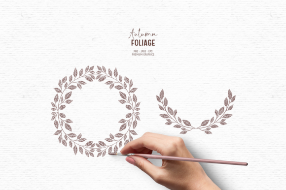 Download Hand-drawn Fall Greenery Clipart - Green Collection