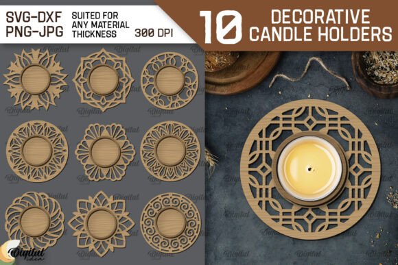 Download Decorative Candle Holder LaserCut Bundle - Premium Resources