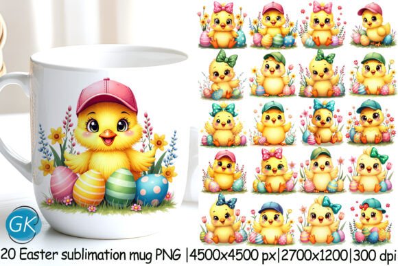 Download Easter Mug Wrap, Easter Chick - Easter mug Collection