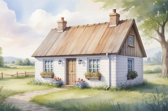 Download Cottage Garden Art Background. - Premium Resources