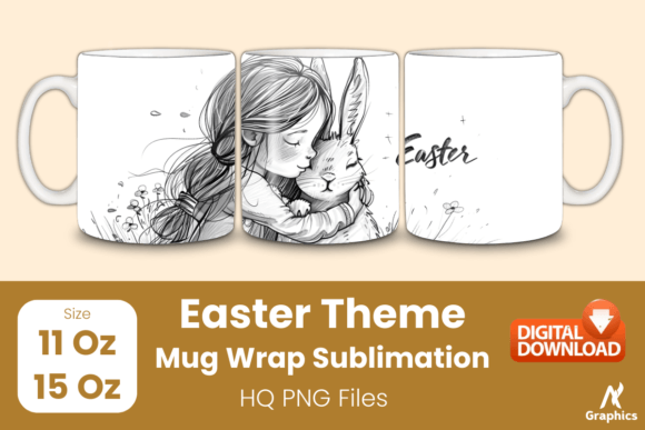 Download Easter Mug Wrap Sublimation No - 08 - Easter mug Collection