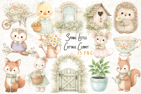 Download Spring Little Cottage Clipart - Premium Resources