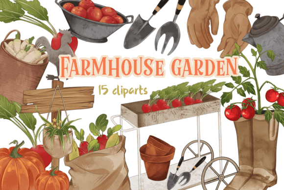 Download Farmhouse Garden Greenery Clipart - Green Collection
