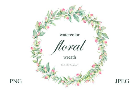 Download Floral Wreath Frame Greenery Clipart - Green Collection